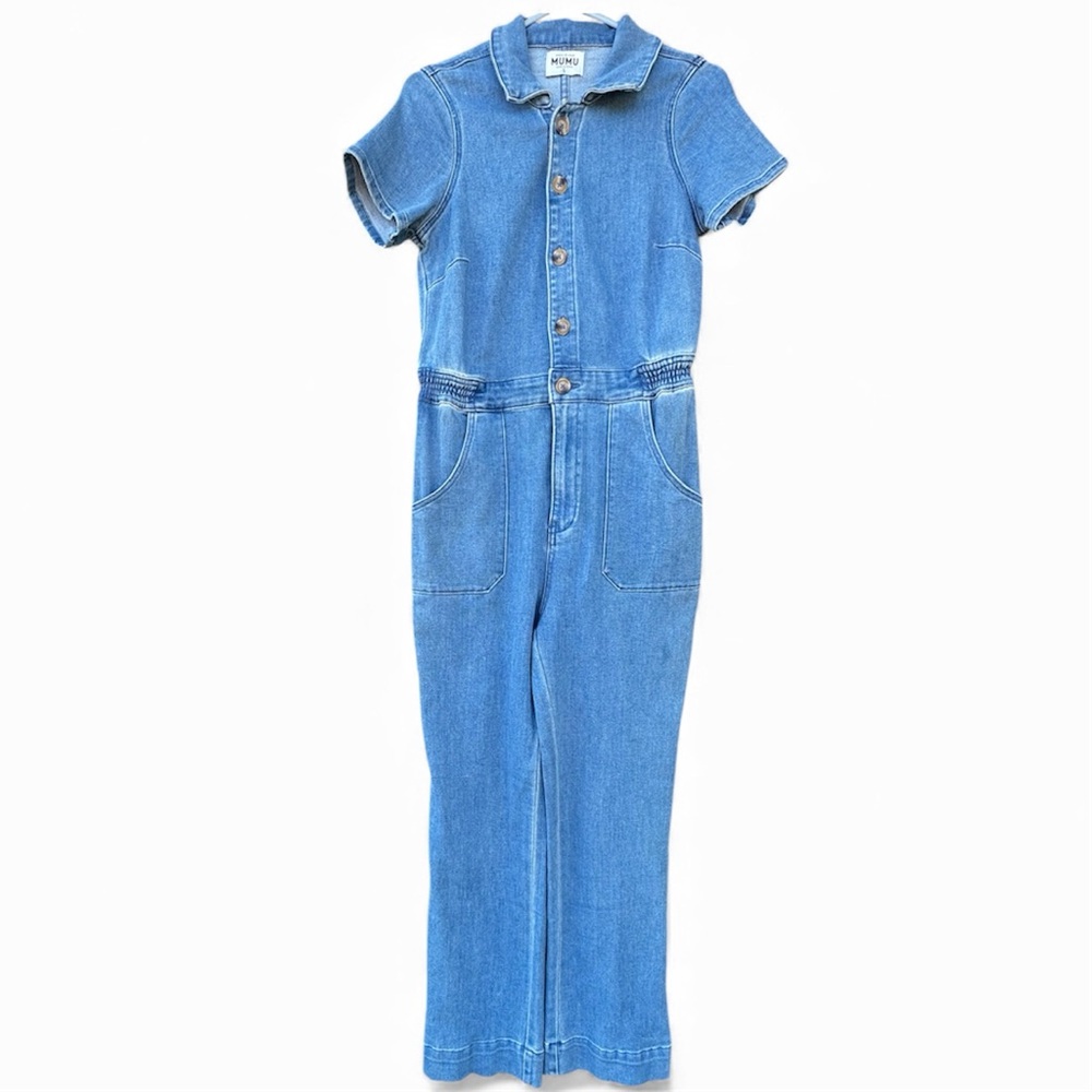 Show Me Your MuMu Kids Blue Denim Romper